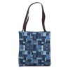 Denim Patchwork Pattern Tote Bag