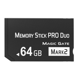 Original 64GB Memory Stick Pro Duo MARK2,High-Speed Memory Stick Duo Compatible with PSP1000 2000 3000 Accessories and Digital Camera Memory Cards (64GB-Black)