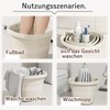 Foldable Bucket, 5L/10L, PP + TPR Material, White, Space-Saving, Foldable