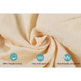 Muslin Travel Crib Fitted Sheets Compatible with Baby Bjorn, Guava Lotus Travel Crib and 24 x 42 Inch Travel Light Playard Mattress Snuggly Soft 100% Cotton Beige & Blush