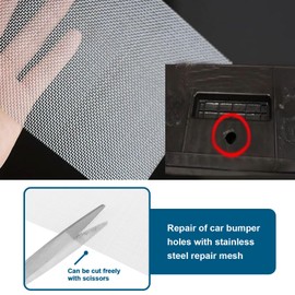 The Lord of the Tools 12Pcs Car Bumper Repair Mesh Stainless Steel Welding Mesh Repair Mesh Screen Accessories for Car Repairing 20x15cm Silver
