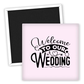 Willkommen zu unserer Hochzeit Design - Kühlschrankmagnet - Hochzeit Magnete - Personalisiert - Hochzeitsgeschenk für Gäste - Kreative Hochzeitsgeschenke - Hochzeitsdeko - Magnet für Kühlschrank