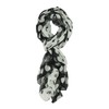 PANTONIGHT Long Chiffon Polka Dot Scarfs for Women Black and