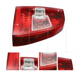 Hteedy Halogen Tail Lights Lamps for 2005-2010 Kia Sportage, 924021F520, 924011F520, KI2801143, KI2800143, Left & Right Side Rear Tail Lamp Taillight Assembly Rear Lights (Right Passenger Side)