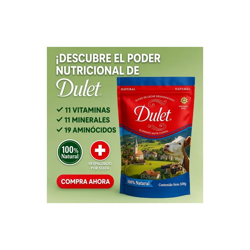 Dulet 3 Pack Lactosuero Suizo Vainilla 450gr, 100% Natural
