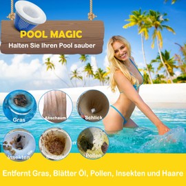 Pool Skimmer Socks, Pack of 30 Swimming Pool Skimmer Filter Net Reusable for Skimmer Pond Cleaning Dirt and Leaves, Protection Pump Filter System Baskets, Skimmer Pool Filter Saver Socks Net