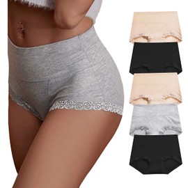 OPIBOO Cotton Postpartum Underwear Women Tummy Control Ladies Soft Comfortable Breathable Stretch Underpants Briefs Multipack xl