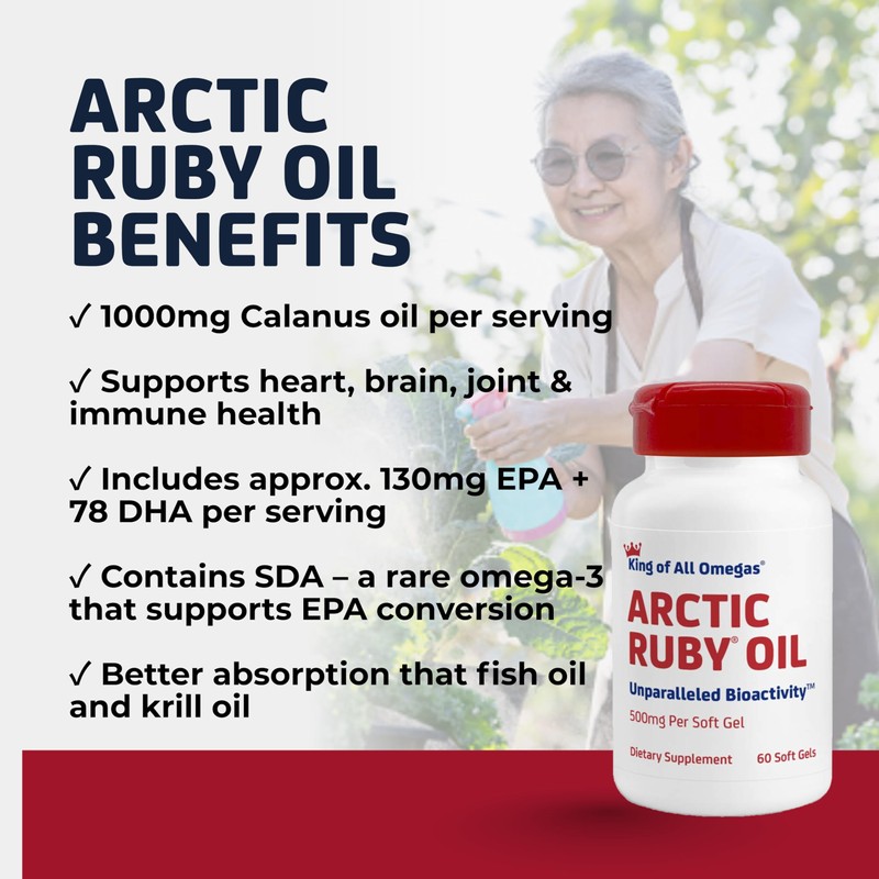 Arctic Ruby Oil 1000mg Omega 3 Supplement with EPA DHA