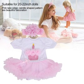 POENVFPO Vestido de Muñeca de 20-22 Pulgadas, Borde de Encaje Rosa, Patrón en Forma de Vela, Mano de Obra Exquisita para Muñecas