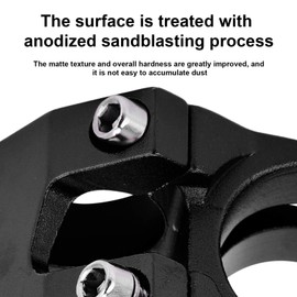 Bicycle Stem, Handlebar Stem, High Strength, Short Stem, Mountain Bike, Aluminum Alloy, Diameter 1 inch (25.4 mm) (Black)