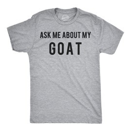 Toddler Ask Me About My Goat Funny Animal Flip Up T Shirt for Kids Funny Toddler Shirts Flip T Shirt for Toddler Funny Animal T Shirt Toddler Graphic Tees Light Grey 2T