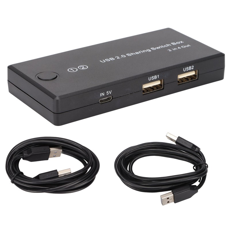 USB 2.0 Switch Selector 2 in 4 Out Great Compatibility