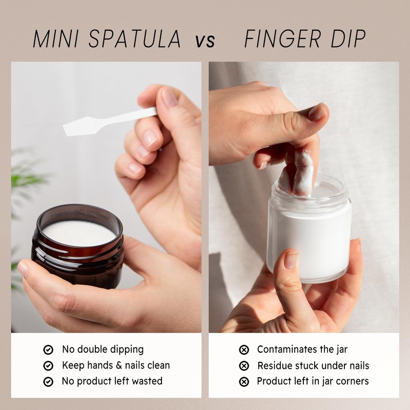 PANA 200pcs Cosmetic Make Up Disposable Plastic 2.5" Spatulas Skin
