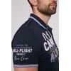 Camp David Men's Pique Polo with Label Appliques, Navy blue