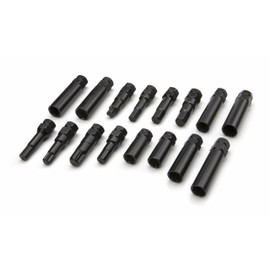 Steelman Pro - 78537 16-Piece Locking Lug Nut Master Key Set for Auto Mechanics Variety of Spline Star and Hex Style Keys Thin-Walled/Extra-Long Lug Keys to Prevent Damage to Wheels Double-Hex Heads