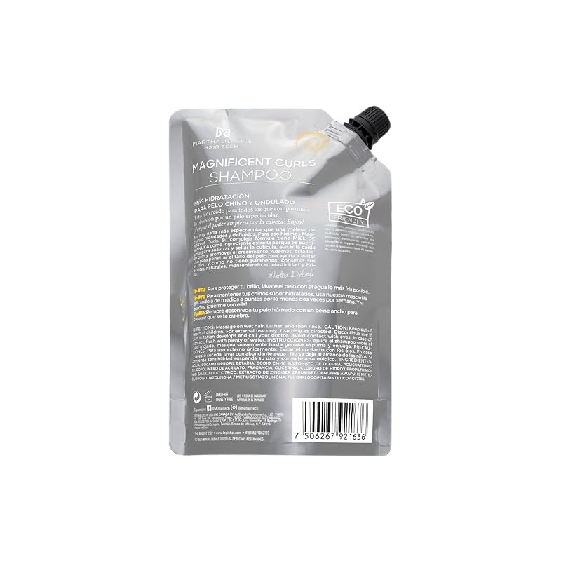 MARTHA DEBAYLE Shampoo REFILL POUCH MAGNIFICENT CURLS. Boost de hidratación