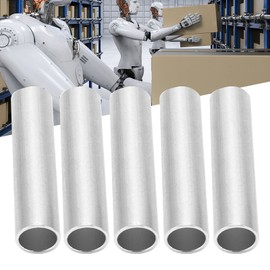 10 Pcs Aluminum Tube Aluminum Pipe Aluminum Material Lightweight Inner Diameter 10mm Outer Diameter 12mm Length 50mm Corrosion Resistant Deformation 6100-1012-0050 Industrial Robot Parts
