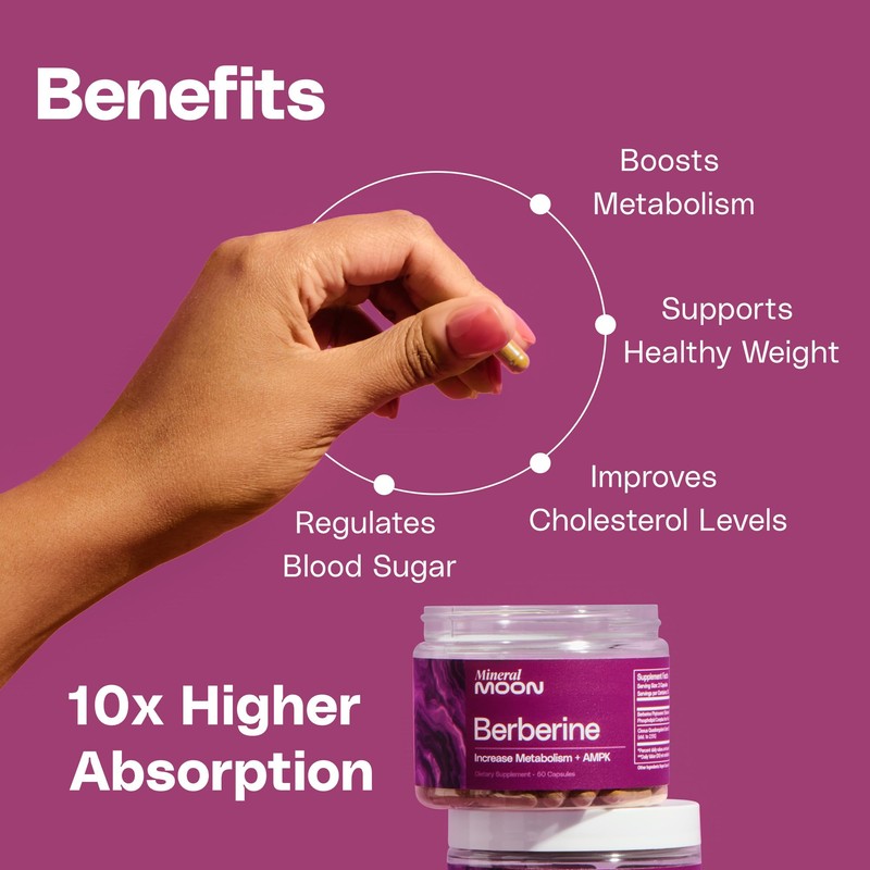 Mineral Moon Body Composition Berberine Supplement with Cissus Quadrangularis &