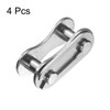 sourcing map 4pcs Bicycle Missing Link Half-Link Reusable Steel Bicycle