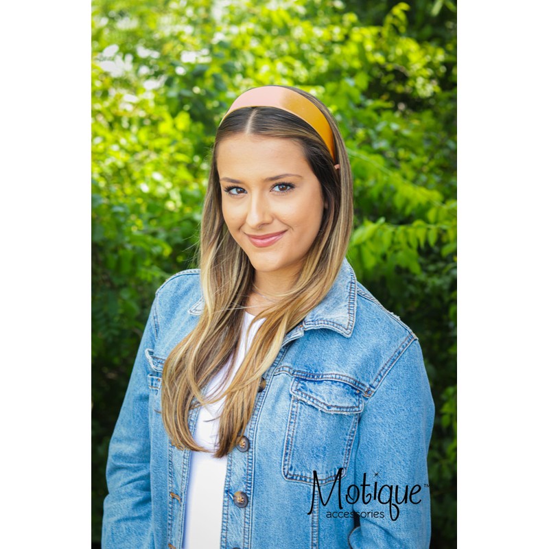 Motique Accessories Copper 2 Inch Wide Satin Headband