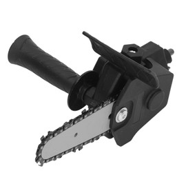 6 Inch Electric Chain Saw Drill Attachment, Electric Drill Chainsaw Adapter, Stainless Steel Saw Conversion Head Adapter with Plastic Handle, for 6-13mm Three Jaw Collet Drill (For 4in Electric Drill)