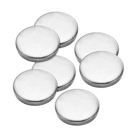 PATIKIL 6mm Steel Disc, 60Pcs Round Metal Stamping Blanks Tags Circle Stainless Steel Strike Plate DIY for Engraving Stamping Jewelry Craft