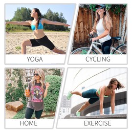 HLTPRO - Paquete de 3 pantalones cortos de motociclista para mujer (tamaño Reg & Plus), pantalones cortos de cintura alta de 8 pulgadas, control de abdomen para mujer, para entrenamiento, correr, Negro/Azul Marino/Leopardo, XXL