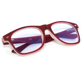 Morefaz Women's Men's Retro Vintage Glasses Anti-Glare Anti-Scratch Lens Computer TV Anti Glare MFAZ Ltd - Maroon
