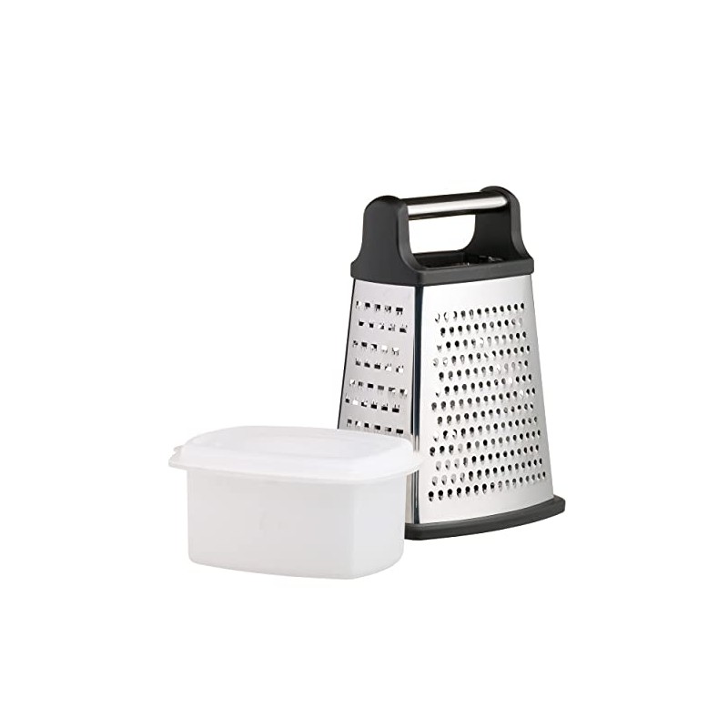 MasterClass Stainless Steel Box Grater with Container, 23 cm (9