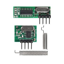 QCCAN 5pcs 433mhz Wireless RF Transmitter and Receiver with Antenna Ask Remote Control Module DIY Kit for Arduino