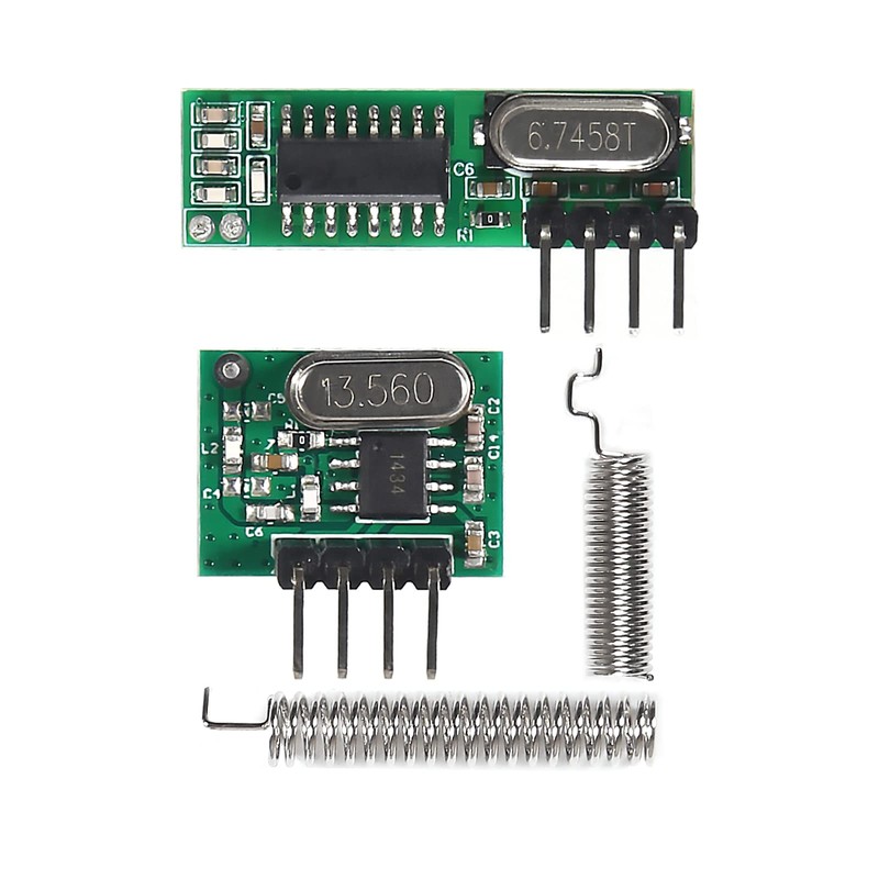 QCCAN 5pcs 433mhz Wireless RF Transmitter and Receiver with Antenna