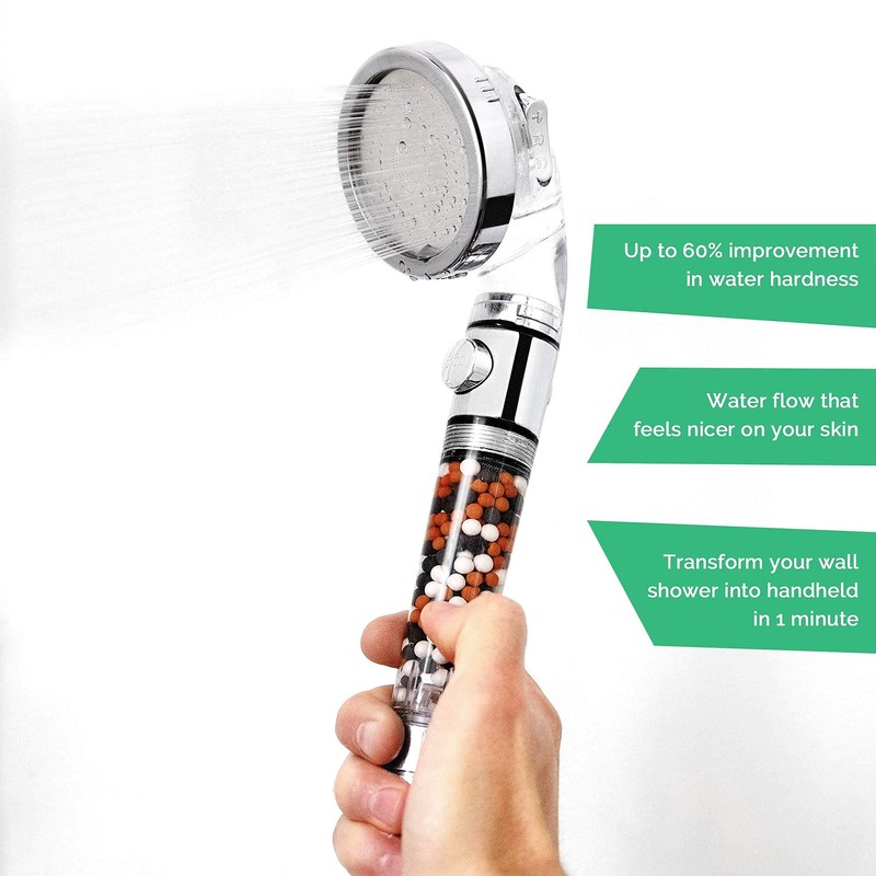 Original StoneStream EcoPower High Pressure Handhled Shower Head + Shower