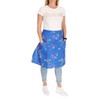 Apron Cotton Colourful Floral Apron Half Apron Cooking Apron, blue