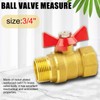 Gomwty Brass Ball Valve 3/4 Inch with Wing Handle, Brass