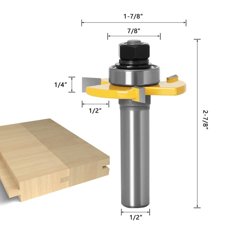 Tongue and Groove Set - APLUS Router Bit Set [