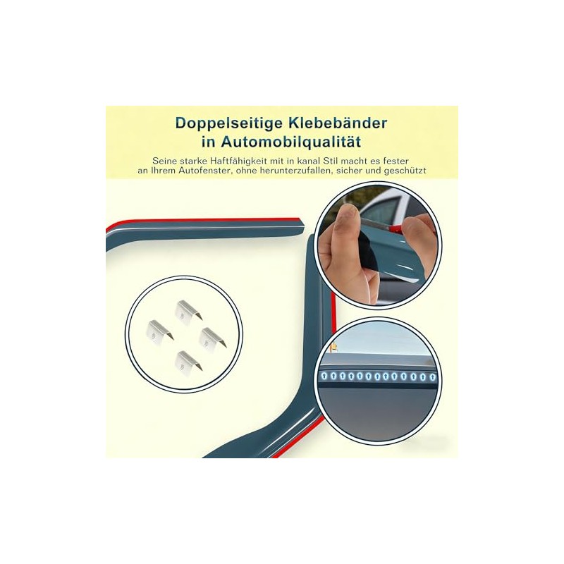 Wind Deflectors Compatible with VW Caddy 3 2004-2015, Rain Deflectors,