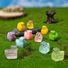 GTUDOR 50PCS Mini Resin Square Ducks, Plastic Ducks Bulk Miniature