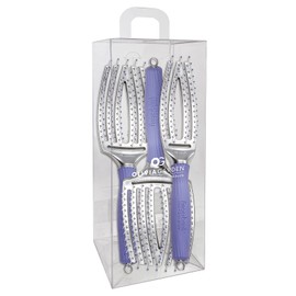 Olivia Garden Finger Brush Paddle Hair Brush Set, 3 Count