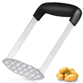 Pleadind Potato Masher with Non-Slip Handle, Stainless Steel Potato Masher, Durable Kitchen Tool, Potato Masher, Perfect for Beans, Vegetables, Fruits, Avocado, Dishwasher Safe