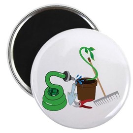 CafePress Garden Tools Magnets 2.25" Round Magnet (10 pack)