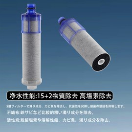 [MOTRA] JF-K22-C Replacement Water Filter Cartridge Economy Type All-in-One Chlorine Removal Cartridge 3 Pack (JF-K22-C)