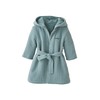 Vertbaudet Organic Collection: Baby Animal Muslin Bathrobe, peacock blue