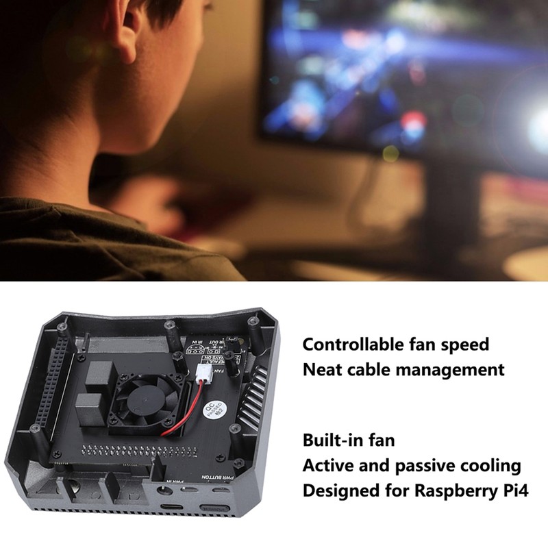 For Raspberry Pi 4B Case Mini Computer Aluminum Alloy Shell