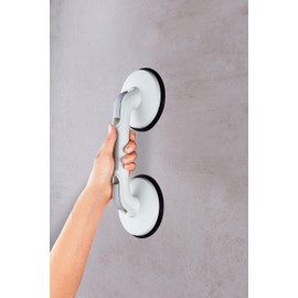 Ridder Bathroom Suction grab bar, 2 suction pads, PREMIUM Range' Design, 33 cm, White