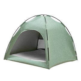 Cat Tent Bed Large Space Breathable Comfortable Washable Pet Tent House for Pet Cat Dog All Seasons S Size Green