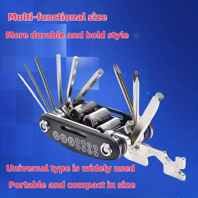16-in-1 Folding Socket Wrench & Screwdriver Set - Portable, Multifunctional