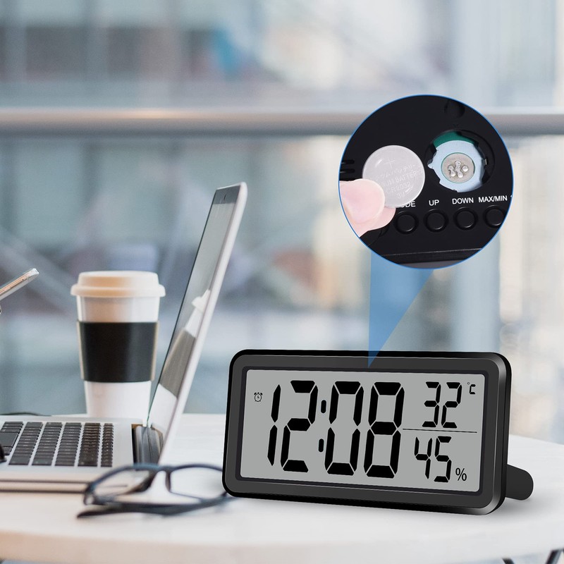 SZELAM 5.6 Inch LCD Digital Alarm Clock with Large Number