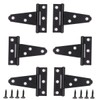 BUXIMN 6 Pack T Hinge, 2inch Mini Door Hinges Outdoor