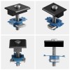 Anbte 10Pcs Solar Panels Mid Clamps for Unistrut Aluminium Panel