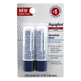 Aquaphor Barra de reparación de labios, paquete doble de 0.17 onzas (6 paquetes)